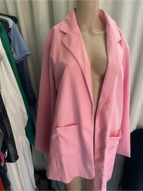 Women's Oversized Pink Blazer Jacket